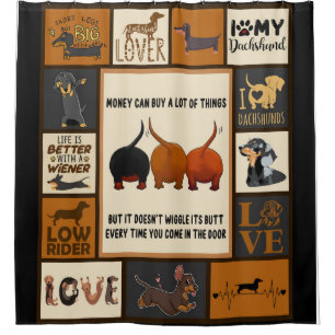 Dachshund Money Can Buy A Lot Of Things Dachshund Shower Curtain
