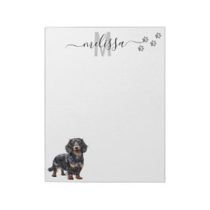 Dachshund Monogram Personalized  Notepad