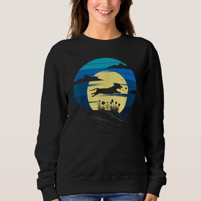 Dachshund Moon Doxie Weiner Wiener Dog Sweatshirt (Front)