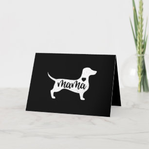 Dachshund Mors Day Mama Dog Mom Paw Lover Gift Card