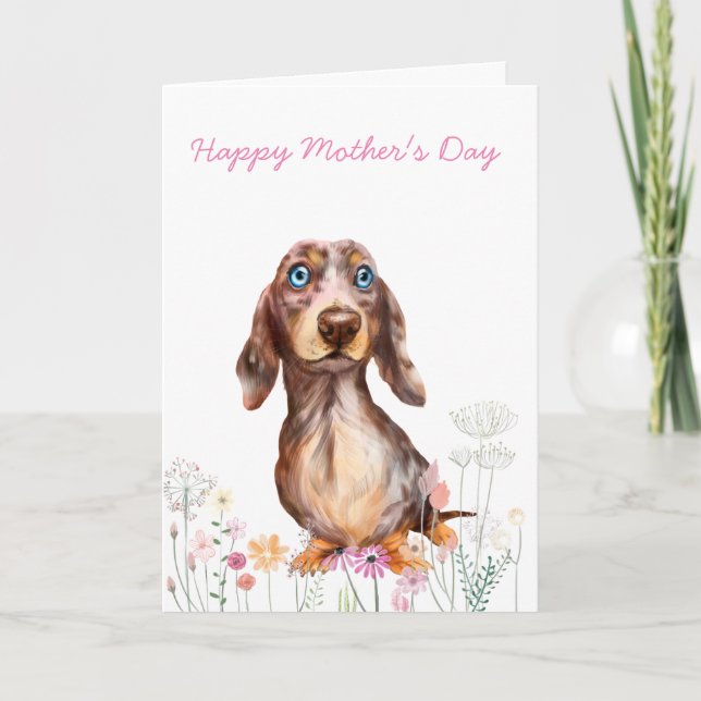 Dachshund Mother's Day Card (Front)