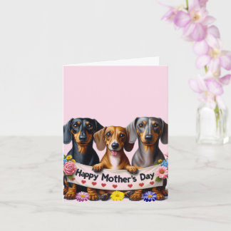 Dachshund Mother's Day From Us  Card