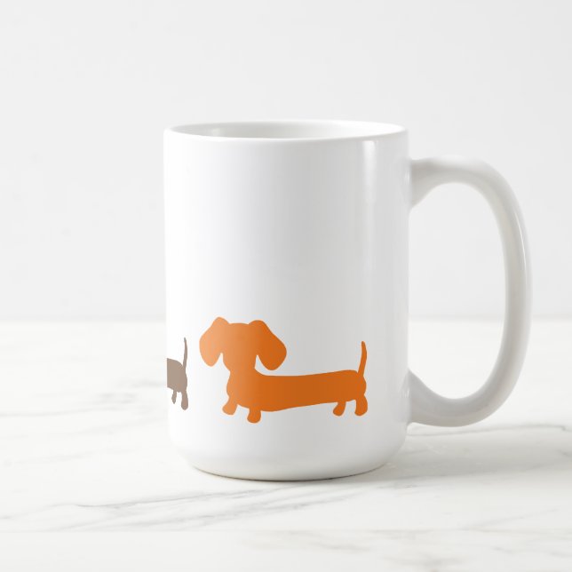 Dachshund Mug Earthy Brown Colors (Right)