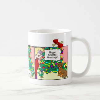 Dachshund Mug: Seasons Greetings Coffee Mug