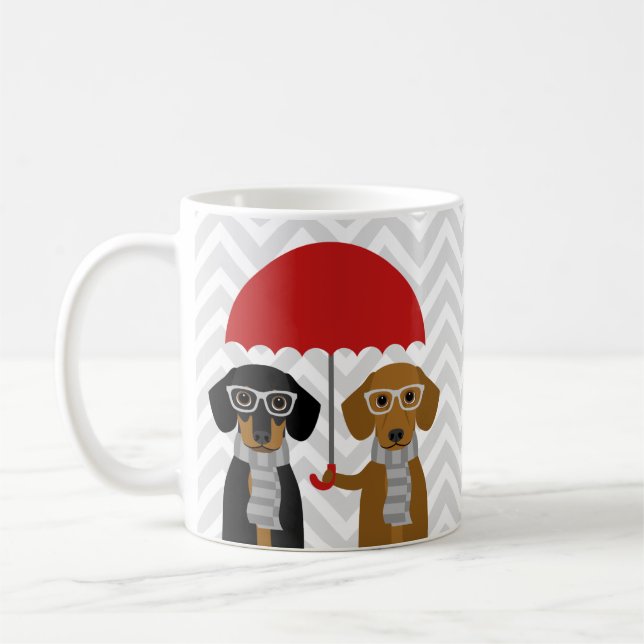 Dachshund Mugs (Left)