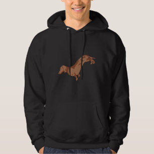Dachshund Mustard Yellow And Brown Leggings Scarve Hoodie