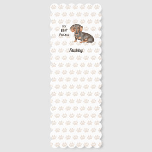 Dachshund My Best Friend Custom Name Paw Prints Bookmarks
