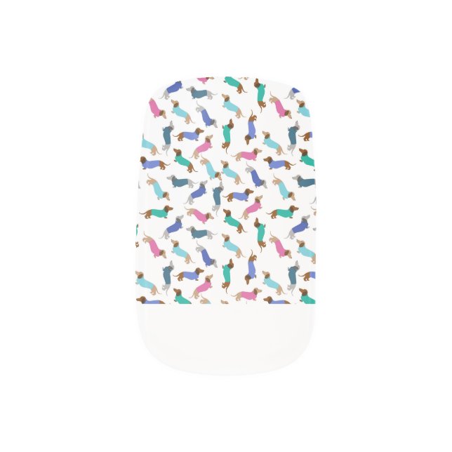 Dachshund Nail Art Nail Decals (Left Thumb)