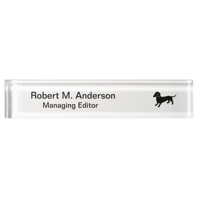 Dachshund Name Plate (Front)