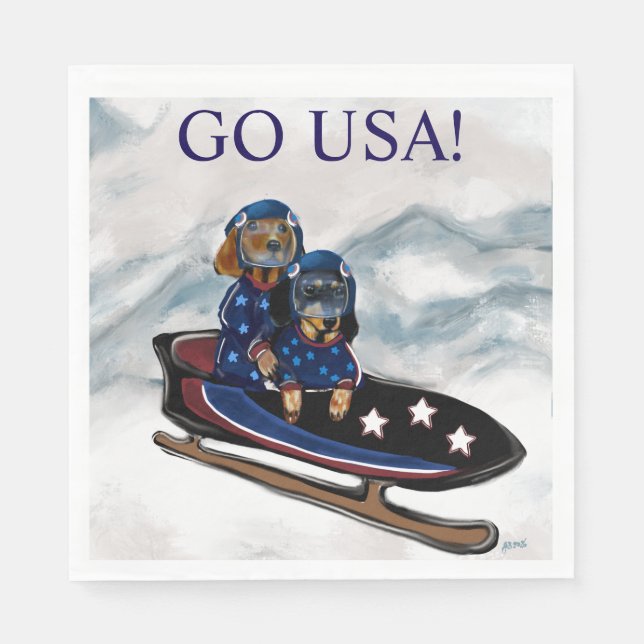 DACHSHUND  NAPKINS (Front)