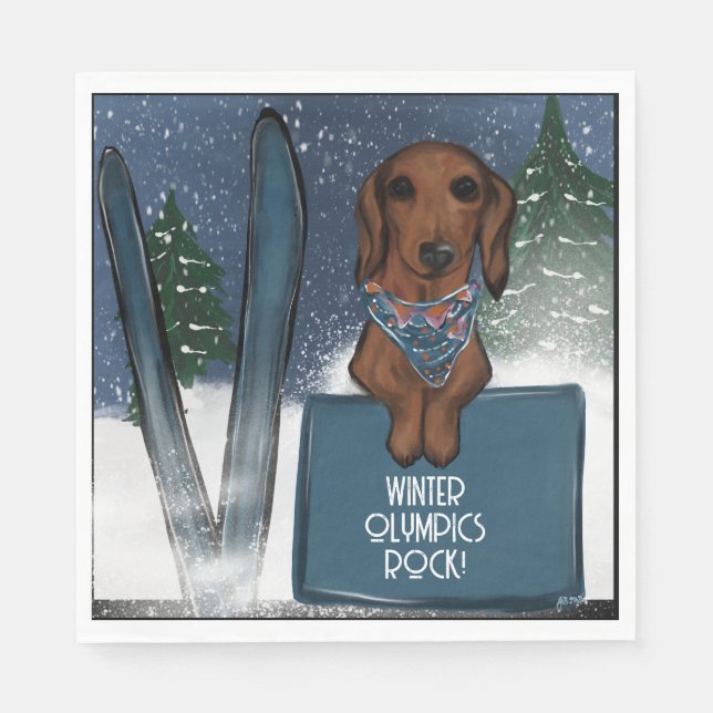 DACHSHUND  NAPKINS (Front)