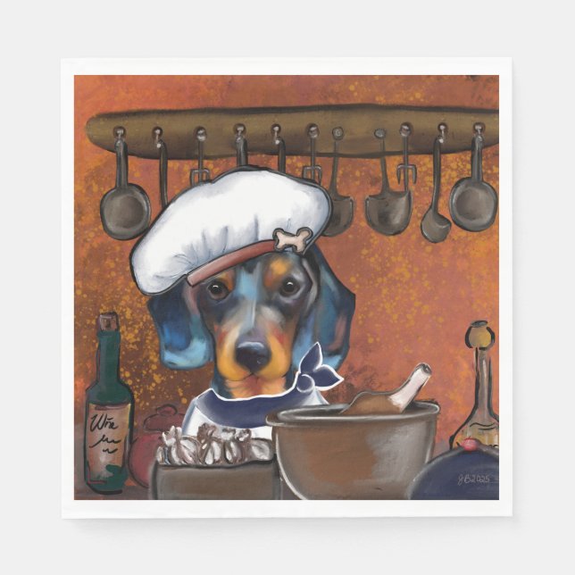 Dachshund  napkins (Front)