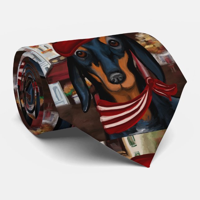 Dachshund   neck tie (Rolled)