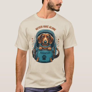 Dachshund Never Hike Alone T-Shirt