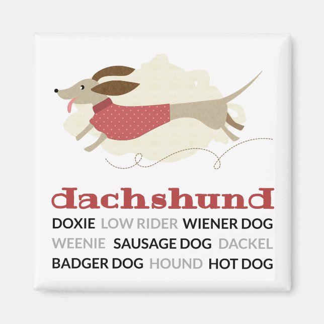 Dachshund Nicknames Magnet (Front)