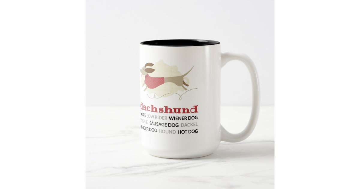 Dachshund Nicknames Two-Tone Coffee Mug | Zazzle