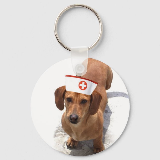 Dachshund nurse keychain (Front)