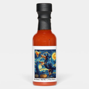 Dachshund of van gogh starry night halloween Funny Hot Sauces