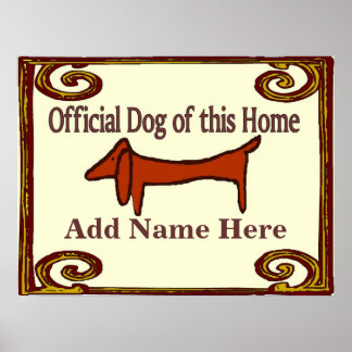 Dachshund Official Dog Sign