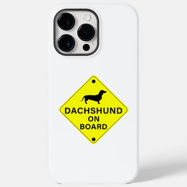 Dachshund on Board Funny Dog Bumper Case-Mate iPhone Case (Back)