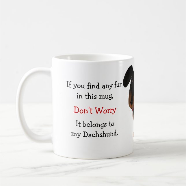 Dachshund Owner Humor Coffee Mug (Left)