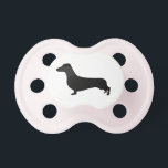 Dachshund Pacifier<br><div class="desc">A popular family pet once used for hunting underground. To change the background color where that option is available, click the Customize button. Click on Edit and select Background. Pick the background color of your choice.</div>