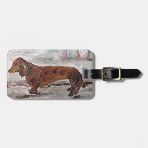Dachshund Painting Luggage Tag by Willowcatdesigns