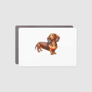 Dachshund Painting - Weiner Dog Watercolor Paintin Car Magnet