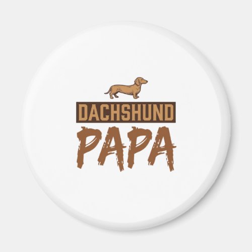 Dachshund Papa Vintage Engraving Dog Dad Design_1 Magnet