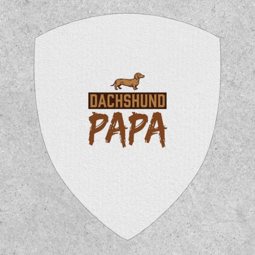 Dachshund Papa Vintage Engraving Dog Dad Design_1 Patch