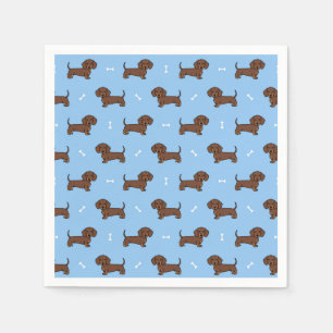 Dachshund Paper Napkins, Wiener Dog Party Supplies Napkins