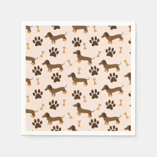 Dachshund Paper Napkins, Wiener Dog Party Supplies Napkins