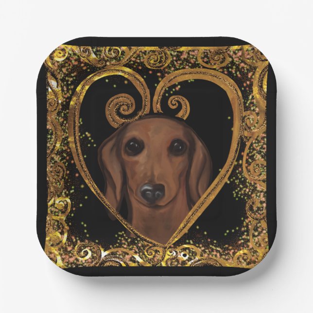 DACHSHUND   PAPER PLATES (Front)