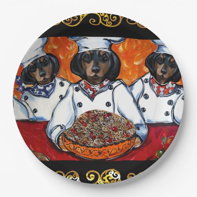 DACHSHUND   PAPER PLATES (Front)
