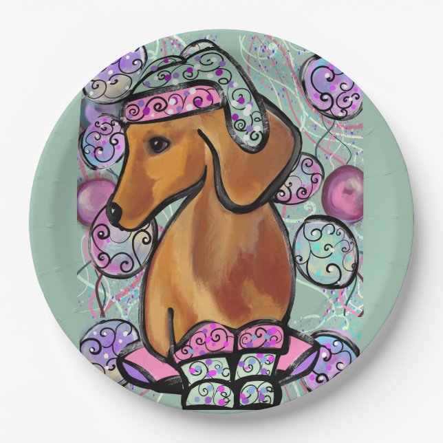 DACHSHUND      PAPER PLATES (Front)