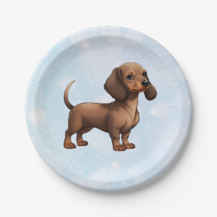 Dachshund Paper Plates