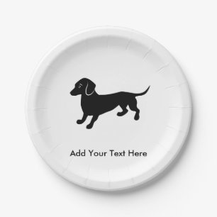 Dachshund Paper Plates