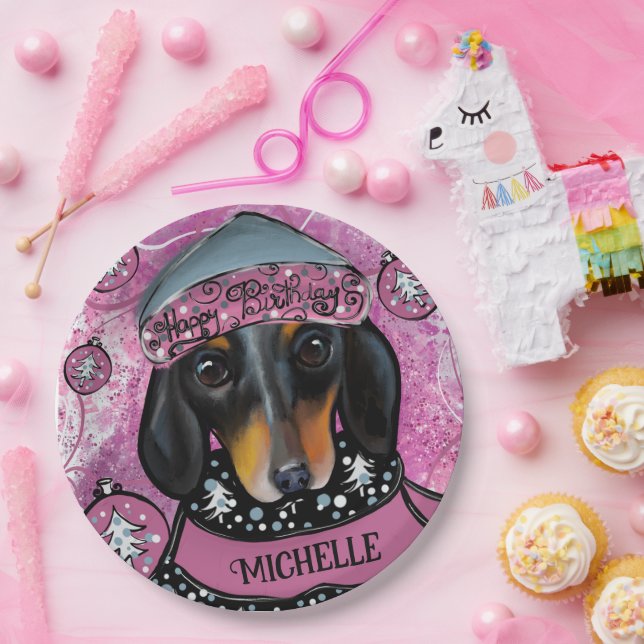 DACHSHUND  PAPER PLATES (Party)