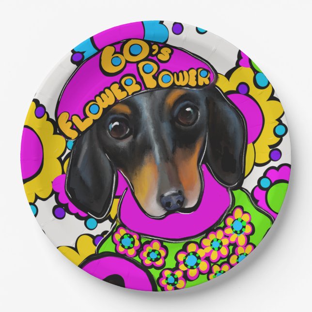 DACHSHUND  PAPER PLATES (Front)