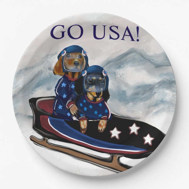 DACHSHUND  PAPER PLATES (Front)