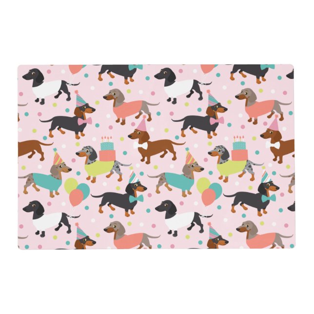 Dachshund Party Placemat (Front)