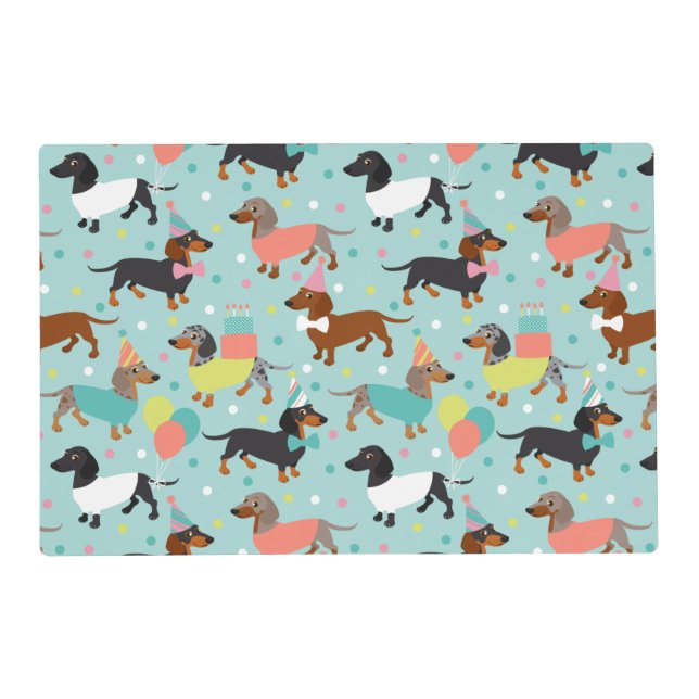 Dachshund Party Placemat (Front)