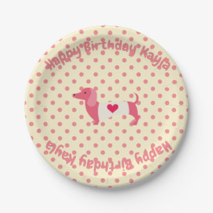 Dachshund Party Plates Birthday Party Plates