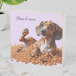 Dachshund Party Wooden Box Sign