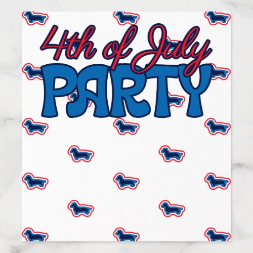 Dachshund Patriotic Red White And Blue 4th Of July Envelope Liner