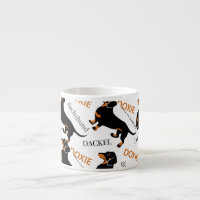 Long Hair Dachshund Gifts Cute Doxie Wiener Dog Lo Espresso Cup