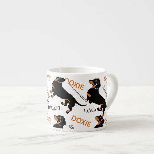 Dachshund Pattern Espresso Cup