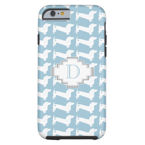 Dachshund Pattern Monogram Tough iPhone 6 Case