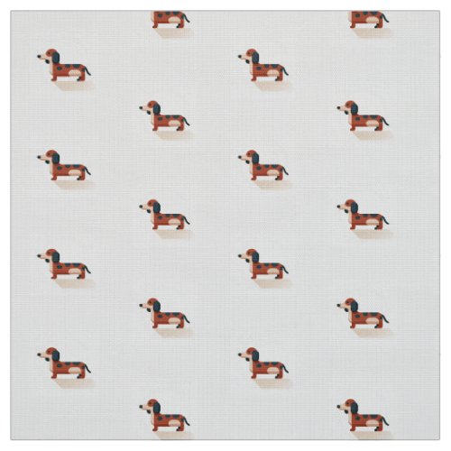 Dachshund pattern Sewing Fabric