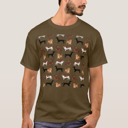 Dachshund Pattern T_Shirt